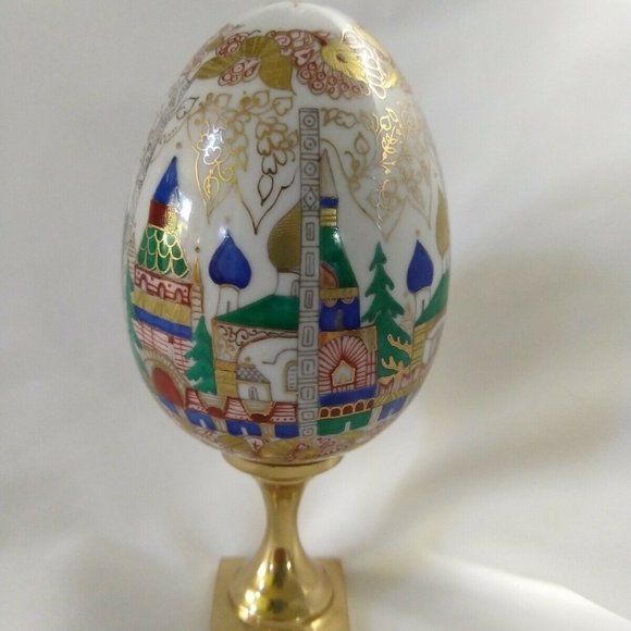 Russian Imperial Porcelain Lomonosov Easter Egg - Picture 3 of 6